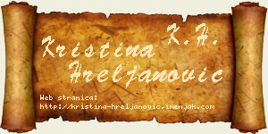 Kristina Hreljanović vizit kartica